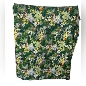 Printfresh Sage Tropical Oasis Jungle Animal Organic Cotton Shower Curtain